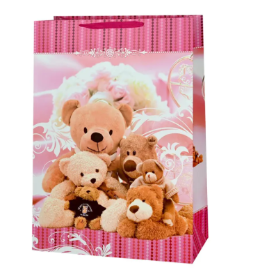 Подаръчна торбичка гигант Мече - розова