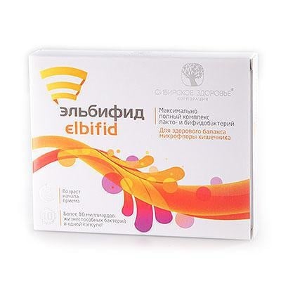 ЕЛБИФИТ - максимално пълен комплект от лакто и бифидобактерии -  капсули х 15, SIBERIAN HEALTH