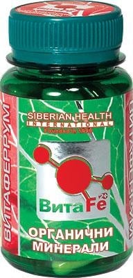 ВИТАФЕРУМ -  органичен минерален състав съдържащ желязо - капсули х 60, SIBERIAN HEALTH