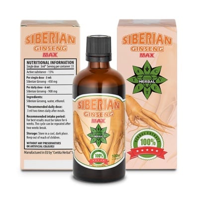 СИБИРСКИ ЖЕН-ШЕН МАКС ЕКСТРАКТ - повишава имунитета и защитава организма - 100 мл., CVETITA
