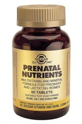 ПРЕНАТАЛ - подпомага организма преди забременяване и по време на бременност - таблетки х 60, SOLGAR