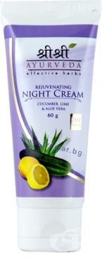 НОЩЕН КРЕМ ЗА ЛИЦЕ С КРАСТАВИЦА, НИЙМ И АЛОЕ ВЕРА - 60 гр., SRI SRI AYURVEDA