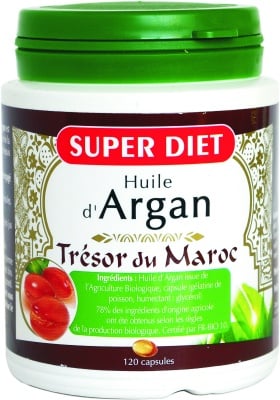 АРГАНОВО МАСЛО ЗА КОСА, КОЖА И НОКТИ - капсули 500 мг. х 120, SUPER DIET