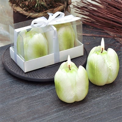 СВЕЩ ЗЕЛЕНО ЛАЛЕ - 2 бр., NEW WISH STUDIO