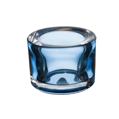 СИН СТЪКЛЕН СВЕЩНИК - CANDLE