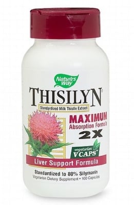 ТИСИЛИН - подпомага дейността на черния дроб - капсули 175 мг. х 60, NATURE'S WAY