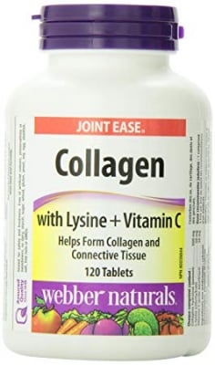 КОЛАГЕН + ЛИЗИН+ВИТАМИН С - подпомага образуването на колаген и съединителна тъкан, подкрепя здравето на костите - WEBBER NATURALS