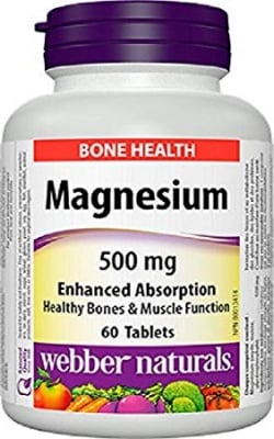 МАГНЕЗИЙ - нужен за правилното функциониране на мускулите, включително и тези на сърцето - таблетки 500 мг. х 60, WABBER NATURALS