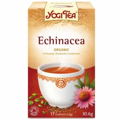 БИО ЧАЙ ЙОГИ ЕХИНАЦЕЯ - x 17 броя филтърни пакетчета, YOGI TEA