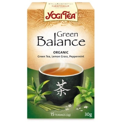 ЙОГИ ЗЕЛЕН ЧАЙ БАЛАНС - х 15 броя филтърни пакетчета, YOGI TEA
