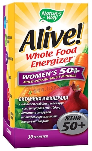 АЛАЙВ ВИТАМИНИ ЗА ЖЕНИ 50+ таблетки * 30 | NewAge.bg