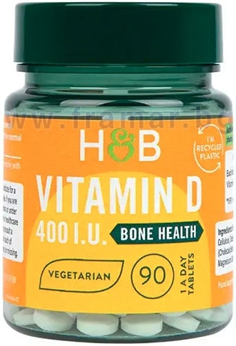 ВИТАМИН D3 таблетки 10 мкг / 400 IU * 90 HOLLAND & BARRETT | NewAge.bg