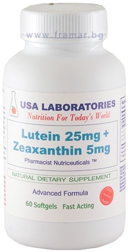 ЛУТЕИН + ЗЕАКСАНТИН капсули * 60 USA LABORATORIES | NewAge.bg