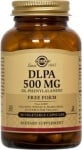 DLPA 500 мг. подпомага будността на ума и контрола на апетита * 50капс., СОЛГАР
