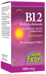 ВИТАМИН Б 12 сублингвални таблетки 1000 мкг * 180 НАТУРАЛ ФАКТОРС