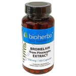 БИОХЕРБА БРОМЕЛАИН ЕКСТРАКТ + ВИТАМИН B6 капсули * 100