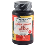 ЕКО БАЛАНС СУПЕР ВИТАМИН B12 1000 мкг сублингвални таблетки * 30