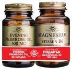 СОЛГАР КОМПЛЕКТ МАСЛО ОТ ВЕЧЕРНА ИГЛИКА капсули 500 мг * 30 + МАГНЕЗИЙ С ВИТАМИН Б 6 таблетки * 100