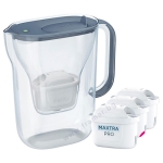 БРИТА КАНА СТАЙЛ ЕСЕНШЪЛ КУЛ ЛЕД ПРО 2.4 л КАМЕННО СИН + 3 ФИЛТЪРА