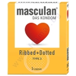 МАСКУЛАН ПРЕЗЕРВАТИВИ RIBBED + DOTTED * 3