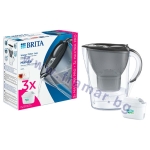БРИТА ФИЛТРИРАЩА КАНА ЗА ВОДА MARELLA COOL MEMO 2.4 л (БЯЛА, ГРАФИТ) + 3 ФИЛТЪРА MAXTRA PRO