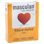 МАСКУЛАН ПРЕЗЕРВАТИВИ RIBBED + DOTTED * 3
