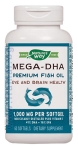 МЕГА DHA капсули 1000 мг * 60 NATURE'S WAY
