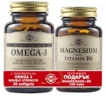 СОЛГАР КОМПЛЕКТ ОМЕГА 3 ДВОЙНА СИЛА меки капсули * 30 + МАГНЕЗИЙ С ВИТАМИН Б 6 таблетки * 100