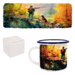 Ретро емайлирано канче "Ловец" /300 милилитра/