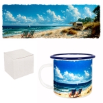 Ретро емайлирано канче "Море" /300 милилитра/