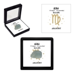 Полускъпоценен камък - талисман "Амазонит- Дева" в рамка