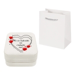 Бижутерка с послание и перла в мида  /еко кожа/