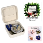 Бижутерка с послание и перла в мида  /еко кожа/