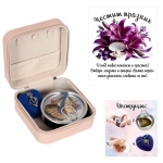 Бижутерка с послание и перла в мида /еко кожа/