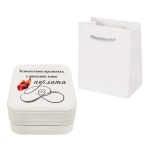 Бижутерка с послание и перла в мида /еко кожа/