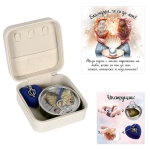 Бижутерка с послание и перла в мида /еко кожа/