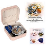 Бижутерка с послание и перла в мида /еко кожа/