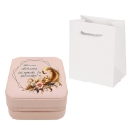 Бижутерка с послание и перла в мида /еко кожа/