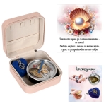 Бижутерка с послание и перла в мида /еко кожа/