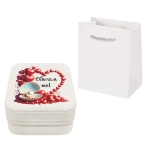 Бижутерка с послание и перла в мида /еко кожа/