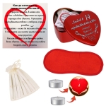 Kомплект "Любов в 14 предизвикателства!" в метална кутия сърце