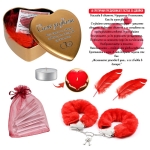 Kомплект "Само за двама" в метална кутия сърце