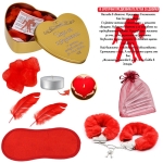 Kомплект "Игра на изкушенията" в метална кутия сърце