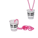 Чашка за шот с верижка -  "NO SEX ONLY DRINK"