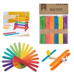 Цветни дървени пръчици за декорация /50 броя/