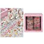 Цветно хартиено тиксо за декорация /12 ролки/