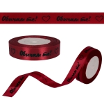 Сатенена лента "Обичам те!" /22 метра/