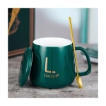 Луксозен комплект "Lucky" чаша с капак и лъжичка /керамика/