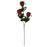 Роза с 3 пъпки и декоративни бели цветчета