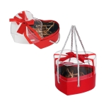 Подаръчна кутия "Сърце" с дръжки и ПВЦ капак /4 броя в стек микс/